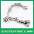 Sanitary stainless steel heavy duty pipe holder